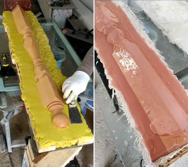 人造玉石樓梯扶手硅膠模具制作 人造玉石樓梯扶手硅膠模具制作